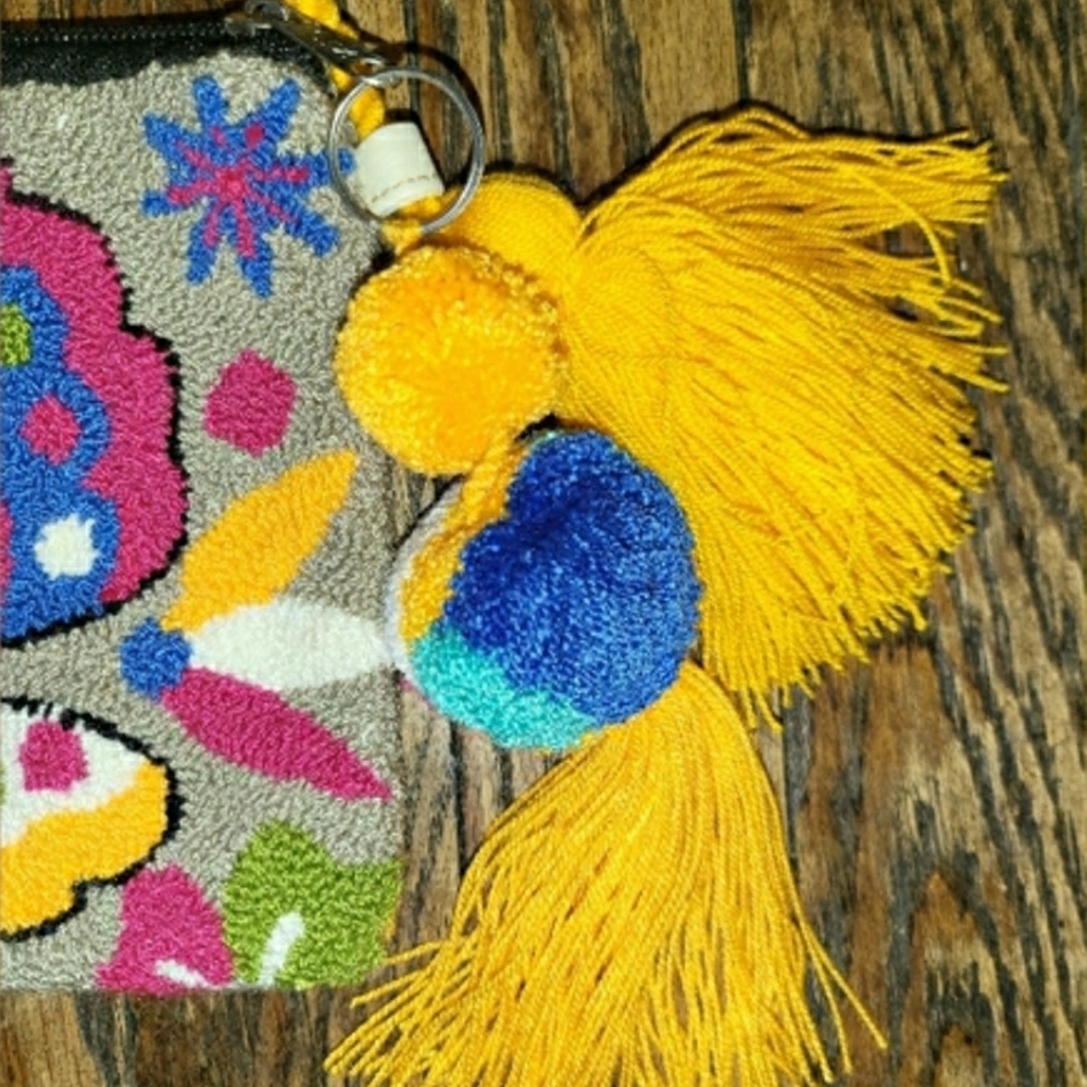 Colorful Handmade Mariposa Wayuu Butterfly Crossbody Clutch NWT! - Picture 6 of 15